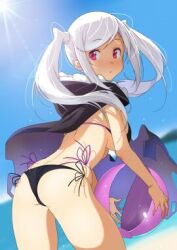 1girl ball beachball bikini butt_crack female_robin_(fire_emblem) fire_emblem fire_emblem_heroes nintendo swimsuit tagme