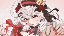 1girl absurdres black_garter_belt black_wings crown demon_wings garter_belt highres nm pink_sky sky tattoo three urato_chieru virtual_youtuber wings