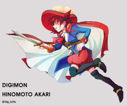 1girl digimon digimon_xros_wars hinomoto_akari musketeer solo sword tagme weapon