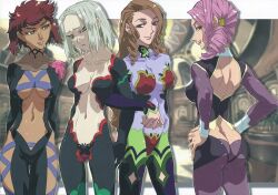 4girls ass butt_crack character_request highres kamidake_onsen multiple_girls smile source_request tagme tenchi_muyou!