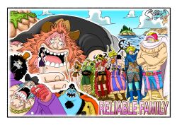 Rule 34 | 2girls, 6+boys, ^ ^, absurdres, afro, beard, black hat, blonde hair, blue skin, blue sky, boots, brook (one piece), brown boots, cape, capelet, chain, closed eyes, cloud, colored skin, commentary request, crossed arms, crying, curly eyebrows, dress, epaulettes, facial hair, fake beard, fake facial hair, franky (one piece), giant, goatee, goggles, green cape, green hair, hand on own hip, hat, highres, holding, holding staff, holding weapon, jaguar d. saul, jaguarman series, japanese clothes, jinbe (one piece), kimono, kiruha 811, laughing, long hair, monkey d. luffy, multiple boys, multiple girls, nami (one piece), nami (one piece) (elbaf), nico robin, nico robin (elbaf), one piece, open mouth, orange capelet, orange hair, overalls, red cape, roronoa zoro, round teeth, sanji (one piece), scar, scar across eye, scar on face, sharp teeth, shorts, shoulder pads, skeleton, skirt, sky, smile, staff, straw hat pirates, striped clothes, sword, sword on back, tears, teeth, tony tony chopper, usopp, vertical-striped clothes, weapon, weapon on back