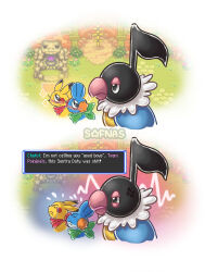 absurdres angry artist_name bandana blush character_name chatot crying english_text gen_1_pokemon gen_3_pokemon gen_4_pokemon highres i&#039;m_not_calling_you_&quot;good_boy&quot;_(meme) meme mudkip nintendo pikachu pokemon pokemon_(creature) pokemon_mystery_dungeon sofnas sparkle