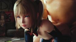 1boy 1girl 3d age_difference aged_down animated blonde_hair blue_eyes bouncing_breasts breasts dead_or_alive doggystyle fat fat_man hetero highres kaogum lips loli looping_animation marie_rose nipples nude old old_man realistic self-upload sex sex_from_behind size_difference small_breasts solo_focus sound tagme tecmo twintails uncensored video