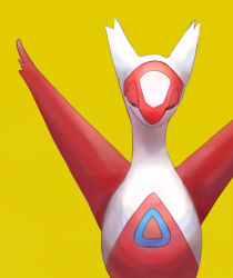 animal_focus closed_eyes dragon facing_viewer gen_3_pokemon highres latias legendary_pokemon nintendo no_humans pokemon pokemon_(creature) rey_(pixiv_95560830) simple_background solo straight-on white_background