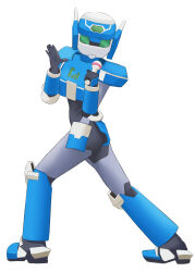Rule 34 | 1girl, armor, artist request, black bodysuit, black gloves, blue armor, blue boots, blue hair, blue helmet, bodysuit, boots, breasts, girlfriend (kari), gloves, helmet, indoors, kaito mitsuko, large breasts, microphone, music, open mouth, red eyes, singing, solo, tagme