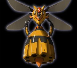 bee bug gen_4_pokemon insect insect_wings mecha mechanization metaphor_(artist) nintendo no_humans pokemon pokemon_(creature) red_eyes robot vespiquen wings