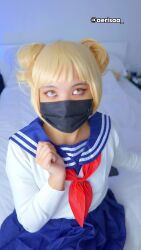 aerisaa animated ass boku_no_hero_academia himiko_toga pussy real_life school_uniform tagme video