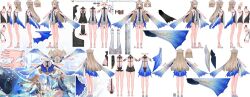 blonde_hair blue_eyes cartethyia_(wuthering_waves) pointy_ears reference_sheet wuthering_waves