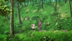 animated anime_screenshot bdsm benisumomo bondage bound child clone fighting hana_(kunoichi_tsubaki_no_mune_no_uchi) kunai kunoichi_tsubaki_no_mune_no_uchi mask pink_hair sarashi skirt snake sound tagme video weapon