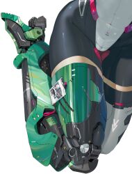 1girl absurdres commentary highres joints leg_focus mechanical_legs original prosthesis prosthetic_leg robot_joints science_fiction simple_background solo white_background yunimaru