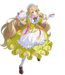 Rule 34 | 1girl, apron, blonde hair, butterfly hair ornament, celine (fire emblem), celine (tea party) (fire emblem), cup, dress, fire emblem, fire emblem engage, fire emblem heroes, hair ornament, highres, holding, holding cup, long hair, maid, maid apron, maid headdress, nintendo, non-web source, official alternate costume, official art, solo, teapot, very long hair, wavy hair, yellow dress, yellow eyes