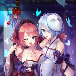 1girl character_request highres long_tongue official_art ragnador tongue tongue_out
