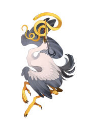 animal_focus bird commentary dynamic_pose eel english_commentary from_side full_body heron no_humans original painterly predation simple_background snake solo_focus ver_(verface) white_background yellow_eyes