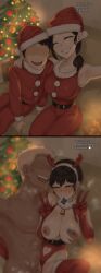 1girl 2boys 2koma absurdres before_and_after cheating_(relationship) comic highres laliberte mature_female mother_and_son motherly_netorare multiple_boys netorare original third-party_edit