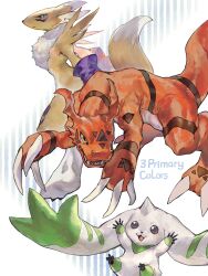 digimon digimon_(creature) digimon_tamers fluffy fox_girl fox_tail furry furry_female guilmon renamon tail terriermon