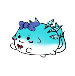Rule 34 | &gt;:3, :3, cirno, ice, ice wings, jumping, littlehizi, ribbon, sukusuku hakutaku, tail, touhou, v-shaped eyebrows, white background, wings