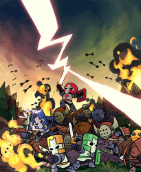 alien_hominid arrow_(projectile) battle castle_crashers chingisu dan_paladin fire lightning newgrounds
