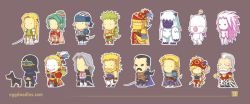 5girls 6+boys androgynous blonde_hair cyan_garamonde cefca_palazzo celes_chere chibi dual_persona edgar_roni_figaro edison_yan everyone final_fantasy final_fantasy_vi gau gogo interceptor locke_cole sabin_rene_figaro mog mohawk moogle multiple_boys multiple_girls parody relm_arrowny scribblenauts setzer_gabbiani shadow_(ff6) strago_magus style_parody tina_branford trance_terra_branford umaro yeti_(creature)