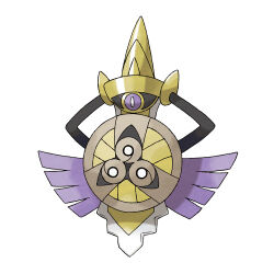 aegislash artist_request bright_pupils full_body gen_6_pokemon holding holding_shield nintendo official_art one-eyed pokemon pokemon_(creature) pokemon_focus pokemon_xy purple_eyes shield simple_background solo third-party_source white_background white_pupils
