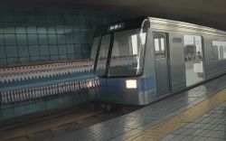6+girls blush blush_stickers brown_eyes brown_footwear brown_hair clone closed_mouth door glitch indoors invisible_chair kneehighs matching_hair/eyes multiple_girls original shoes sitting socks tensen_(dotted_line) tile_wall tiles train train_station what white_socks window