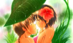 Rule 34 | 1boy, 1girl, braid, brown hair, couple, hanamutsuki, ranma 1/2, saotome ranma, short hair, single braid, tendou akane