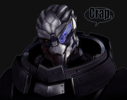 1boy alien crap english_text garrus_vakarian mass_effect_(series) solo solo_focus speech_bubble tt-vision tumblr turian