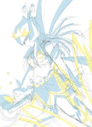 Rule 34 | 1girl, absurdres, bare shoulders, digimon, digimon (creature), highres, lilimon, lilimon x-antibody, long hair, monster girl, ph6xeivbgpimggg, plant girl, sketch, tagme, wings
