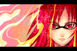 Rule 34 | 1girl, female focus, glasses, ilyeiyene, karin (naruto), looking at viewer, naruto (series), naruto shippuuden, red eyes, red hair, solo, upper body