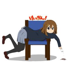 1girl absurdres brown_eyes brown_hair hair_ornament hairclip highres hirasawa_yui k-on! kyoto_animation sakuragaoka_high_school_uniform school_uniform short_hair
