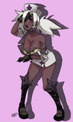 Rule 34 | dazed, gloves, hat, highres, latex, latex gloves, nrhp183, nurse, nurse cap, skullgirls, tagme, valentine (skullgirls)