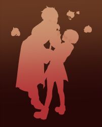 Rule 34 | 2boys, arch bishop (ragnarok online), brown theme, coat, datenshi no fu, despair god morroc, floating skull, full body, highres, male focus, monochrome, multiple boys, pants, ragnarok masters, ragnarok online, shoes, short hair, silhouette, standing, yaoi