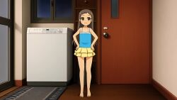 1boy 1girl age_difference animated anime_screenshot anus ass bath breasts brown_eyes brown_hair censored erection hair_ornament loli mosaic_censoring navel nipples nude panties peeing penis pussy sayama_chie shoujo_ramune skirt small_breasts sound subtitled tagme tank_top underwear undressing video