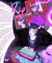 2girls black_lips goth_fashion homestuck imnotlole kanaya_maryam multiple_girls non-web_source rose_lalonde