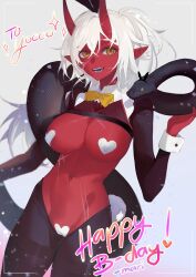 Rule 34 | 1girl, absurdres, akumi (yoclesh), animal ear hairband, animal ears, black leggings, black snake, bow, bowtie, breasts, censored, cowboy shot, crossed bangs, double-parted bangs, fake animal ears, gift art, hairband, happy birthday, heart, heart censor, high ponytail, highres, horns, indie virtual youtuber, large breasts, leggings, long hair, looking at viewer, meme attire, multiple scars, oni, pointy ears, ponytail, rabbit ear hairband, rabbit ears, reverse bunnysuit, reverse outfit, scar, simple background, skin-covered horns, snake, snake on shoulder, solo, stomach, very long hair, white background, white hair, wrist cuffs, yellow bow, yellow bowtie, yoimon