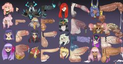 1boy 6+futa absurdres animal_penis artoria_pendragon_(fate) astolfo_(fate) ball_bra bb_(fate) black_hair blonde_hair bound_penis brown_hair chain character_request chart chloe_von_einzbern cock_ring comparison cum cum_string cumdrip ejaculation fate/grand_order fate_(series) foreskin foreskin_balloon frankenstein&#039;s_monster_(fate) futanari ganesha_(fate) gaping gaping_urethra gender_request genderswap highres horse_penis huge_penis huge_testicles ishtar_(fate) kama_(fate) king_hassan_(fate) large_penis large_testicles long_foreskin martha_(fate) medium_penis multicolored_hair multiple_futa nitocris_(fate) oda_nobunaga_(fate) penis penis_chart penis_comparison penis_size_comparison penis_size_difference phimosis pierced_genitals piercing pink_hair precum pubic_hair purple_hair red_hair sagging_testicles scheherazade_(fate) sex_toy shuten_douji_(fate) small_penis small_testicles space_ishtar_(fate) spiked_cock_ring streachybear testicle_grab testicles tied_foreskin trap urethral_beads urethral_insertion veil veins veiny_penis veiny_testicles white_hair zenobia_(fate)