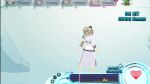 1girl 3d animated ar_tonelico ar_tonelico_iii attack battle breasts coat glasses green_eyes green_hair high_heels large_breasts large_syringe legs needle nurse oversized_object ponytail sound syringe video yurishica_(ar_tonelico)