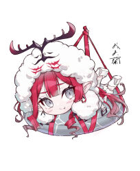 Rule 34 | 1girl, baobhan sith (fate), baobhan sith (swimsuit pretender) (first ascension) (fate), blush, cernunnos (fate), character hood, chibi, fate/grand order, fate (series), gabiran, grey eyes, headwear with attached mittens, looking at viewer, lying, on stomach, pink hair, platform heels, pointy ears, smile, solo, white background