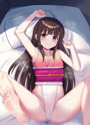 absurdres armpits barefoot commission highres houraisan_kaguya nuppunuppu pixiv_commission soles touhou touhou_tag_dream