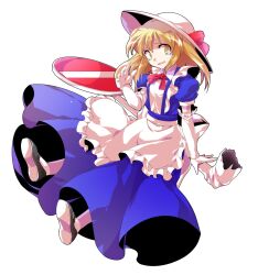 Rule 34 | 1girl, alphes (style), apron, arm at side, black shoes, blonde hair, blue dress, collared dress, commentary request, dairi, dress, elbow gloves, frilled apron, frilled gloves, frills, full body, gloves, hair between eyes, hat, hat ribbon, kana anaberal, large variant set, legs apart, maid apron, mary janes, palms, parody, puffy short sleeves, puffy sleeves, red ribbon, ribbon, road sign, shoes, short hair, short sleeves, sidelocks, sign, socks, solo, style parody, tachi-e, touhou, touhou (pc-98), transparent background, variant set, white apron, white gloves, white hat, white socks