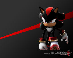 1boy 3d animal_ears animal_nose black_fur bracelet closed_mouth copyright_name copyright_notice furry furry_male gloves hedgehog jewelry logo male_focus multicolored_fur official_art pointy_nose red_eyes red_fur sega shadow_the_hedgehog shadow_the_hedgehog_(game) shoes solo sonic_(series) white_fur white_gloves