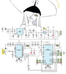 1girl blue_archive blush circuit_diagram collarbone colored_skin cropped_shoulders halo hat highres large_hat long_hair malkuth_(blue_archive) open_mouth simple_background solo sweatdrop symbol-shaped_pupils threeboon white_background white_hair white_hat white_skin x-shaped_pupils yellow_eyes yellow_halo