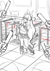 akemithekitten animal_ears cat_ears cat_girl child cosplay kagamine_rin kagamine_rin_(cosplay) nekomata original sketch