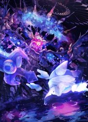 different_reflection disembodied_hand highres huge_weapon kirby kirby&#039;s_return_to_dream_land kirby&#039;s_return_to_dream_land_deluxe kirby_(series) magolor magolor_epilogue master_crown master_crown_(tree) metro_(metronome40310bis) nintendo no_humans one-eyed rayman_limbs reflection sparkle spoilers sword torn_clothes traitor_magolor tree weapon