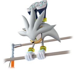 1boy 3d :/ absurdres animal_ears animal_nose blue_boots body_fur boots closed_mouth full_body furry furry_male gloves grey_fur grey_hair gymnastics highres long_hair looking_afar male_focus mario_&amp;_sonic_(series) mario_&amp;_sonic_at_the_london_2012_olympic_games neon_trim official_art serious sideways_mouth silver_the_hedgehog simple_background solo sonic_(series) spiked_hair swinging third-party_source transparent_background uneven_bars_(gymnastics) upside-down white_gloves yellow_eyes