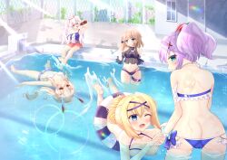 5girls ass ayanami_(azur_lane) azur_lane butt_crack hiyada_yuu javelin_(azur_lane) jeanne_d&#039;arc_(azur_lane) jeanne_d&#039;arc_(saintess_of_the_sea)_(azur_lane) laffey_(azur_lane) multiple_girls purple_hair tagme z23_(azur_lane)