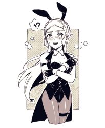 blush elf female leotard nintendo playboy_bunny pointy_ears princess_zelda rabbit_ears the_legend_of_zelda the_legend_of_zelda:_breath_of_the_wild zelda_(breath_of_the_wild)