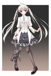 Rule 34 | dool, dress, highres, kasugano sora, siblings, sisters, white dress, white hair, yosuga no sora