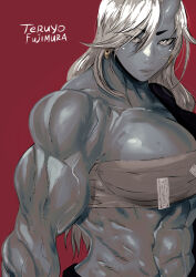1girl highres muscular muscular_female oni original sabas_caelus tagme warrior