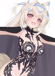 1girl absurdres animal_ear_fluff animal_ears bandaid bandaids_on_nipples chronopattern_dress fuwawa_abyssgard highres hololive hololive_english lucien_000298 meme_attire pasties solo tail virtual_youtuber