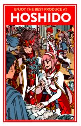 armor basket bow brothers brown_hair cape carrying commentary english_text fire_emblem fire_emblem_fates flower fur_trim gloves grey_hair hair_flower hair_ornament headband hinoka_(fire_emblem) holding image_sample japanese_armor long_hair market md5_mismatch moanie multiple_boys multiple_girls nintendo obi open_mouth pink_hair ponytail radish red_hair resized ribbon ryoma_(fire_emblem) sakura_(fire_emblem) sash short_hair siblings sisters smile standing takumi_(fire_emblem) teeth text_focus tumblr_sample walking white_gloves